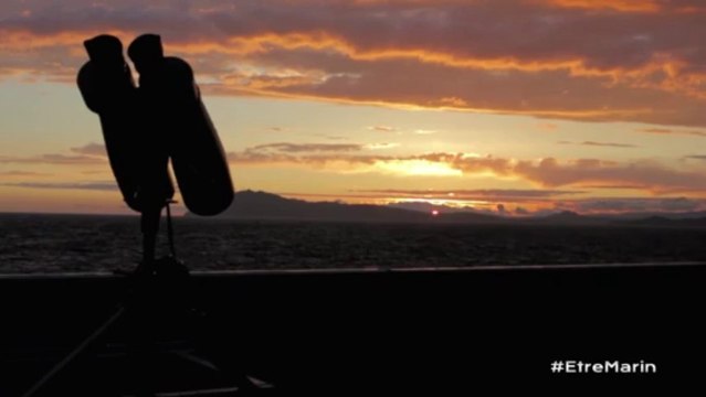 Caméra embarquée - Couché de soleil depuis la passerelle