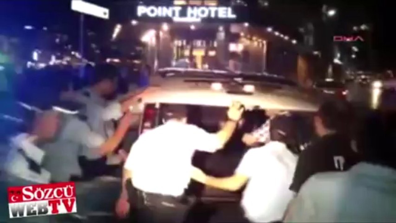 Polis otosunun camını kırdı