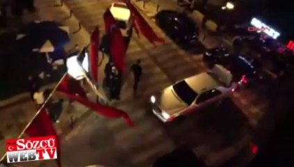 Kendini aracına kilitledi ve polisten kaçtı