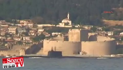 Çanakkale denizaltısı Ege’ye açıldı