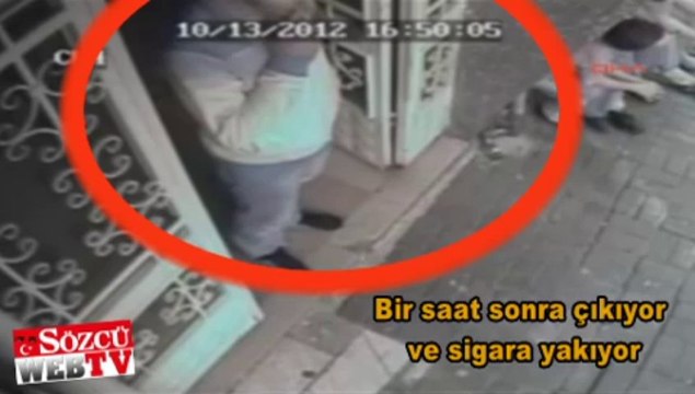 Katil zanlısı güvenlik kamerasına böyle takıldı