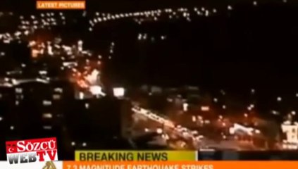 Deprem anı kameralarda