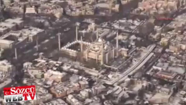 Bembeyaz İstanbul’a gökyüzünden bakış