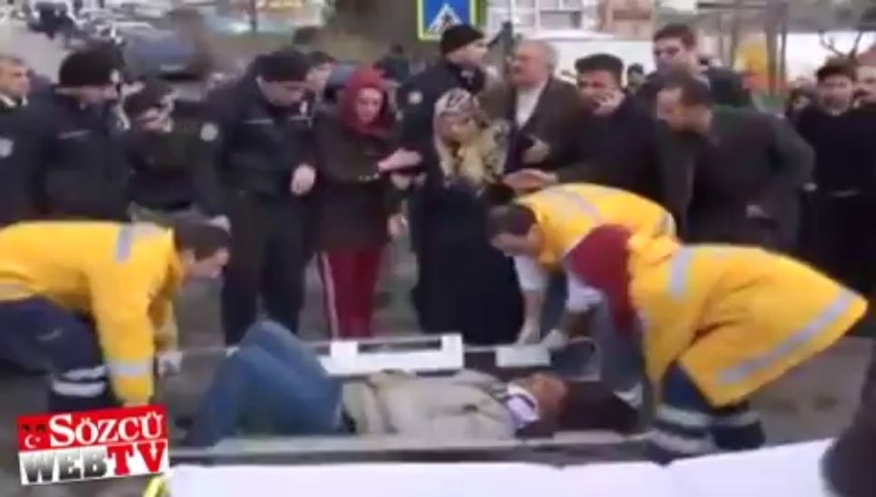 Minibüs pazardan çıkanların arasına daldı