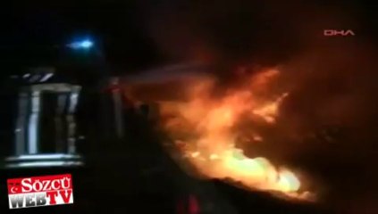 TIR alev alev yandı