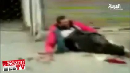 Hafız Esad heykelini böyle yıktılar