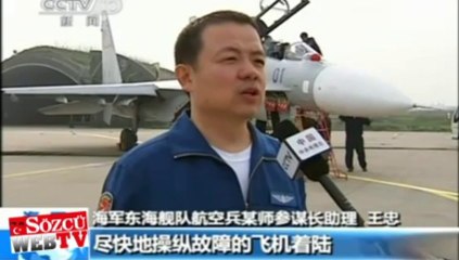 Savaş uçağı kalkışta kuşa çarptı