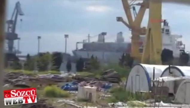 Pendik tersanesinde korkutan gemi yangını