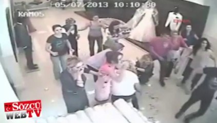 Seçim sonrası kavga güvenlik kamerasında