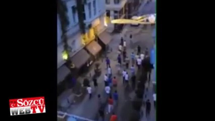 Eli sopalı grup eylemcilere saldırdı