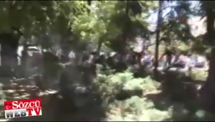 Türk Bayrağı’nı da yere serdiler