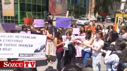 TRT önünde “Hamile” protestosu