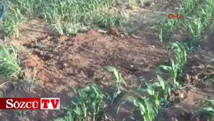 Askeri alana roket mermisi düştü