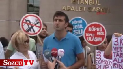 Adliye önünde 3. köprü protestosu