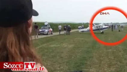 Uçağın çakılma anı kamerada