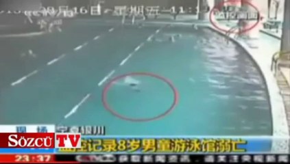 Dehşet veren boğulma anı kamerada