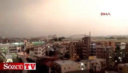 Yolcu trenine yıldırım böyle düştü