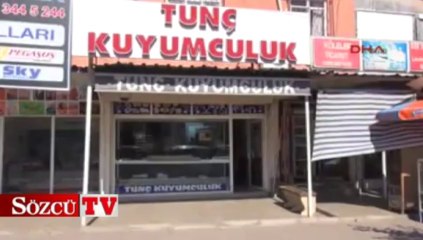 Balyozlu soygun girişimi cama takıldı