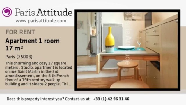 Studio Apartment for rent - Arts et Métier, Paris - Ref. 8516