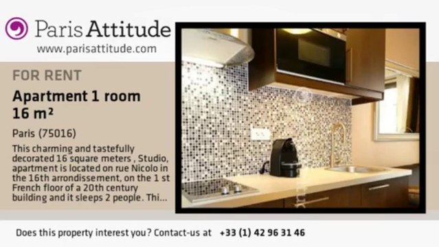 Studio Apartment for rent - La Muette, Paris - Ref. 8024