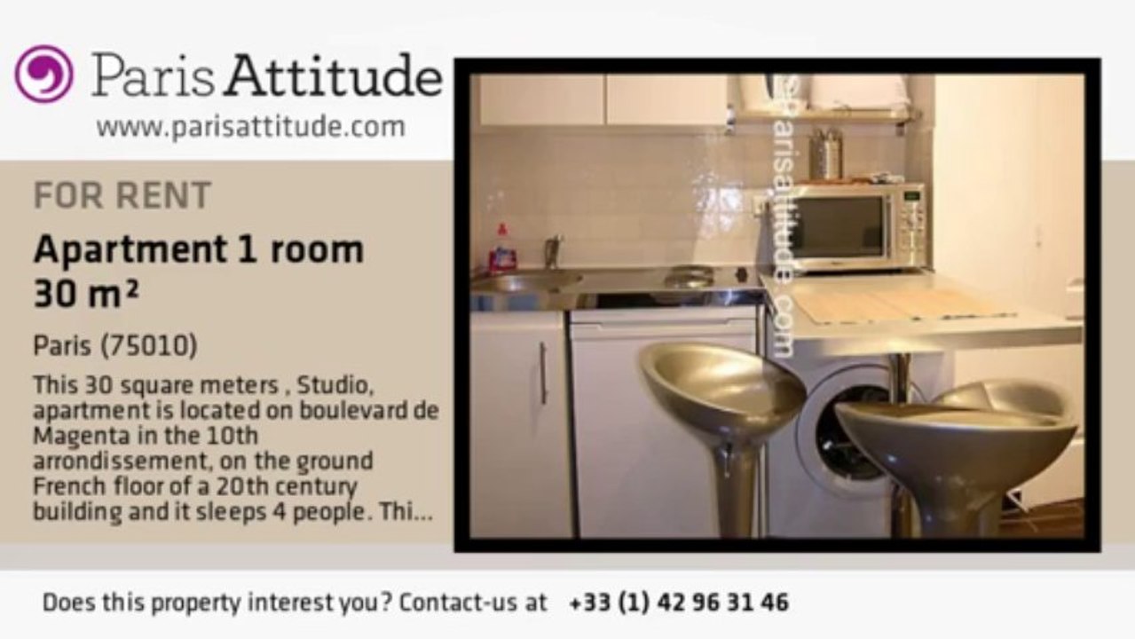 Studio Apartment for rent - Gare de l'Est/Gare du Nord, Paris - Ref. 5226