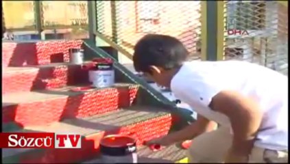 Ergene Parkını rengarenk boyadılar