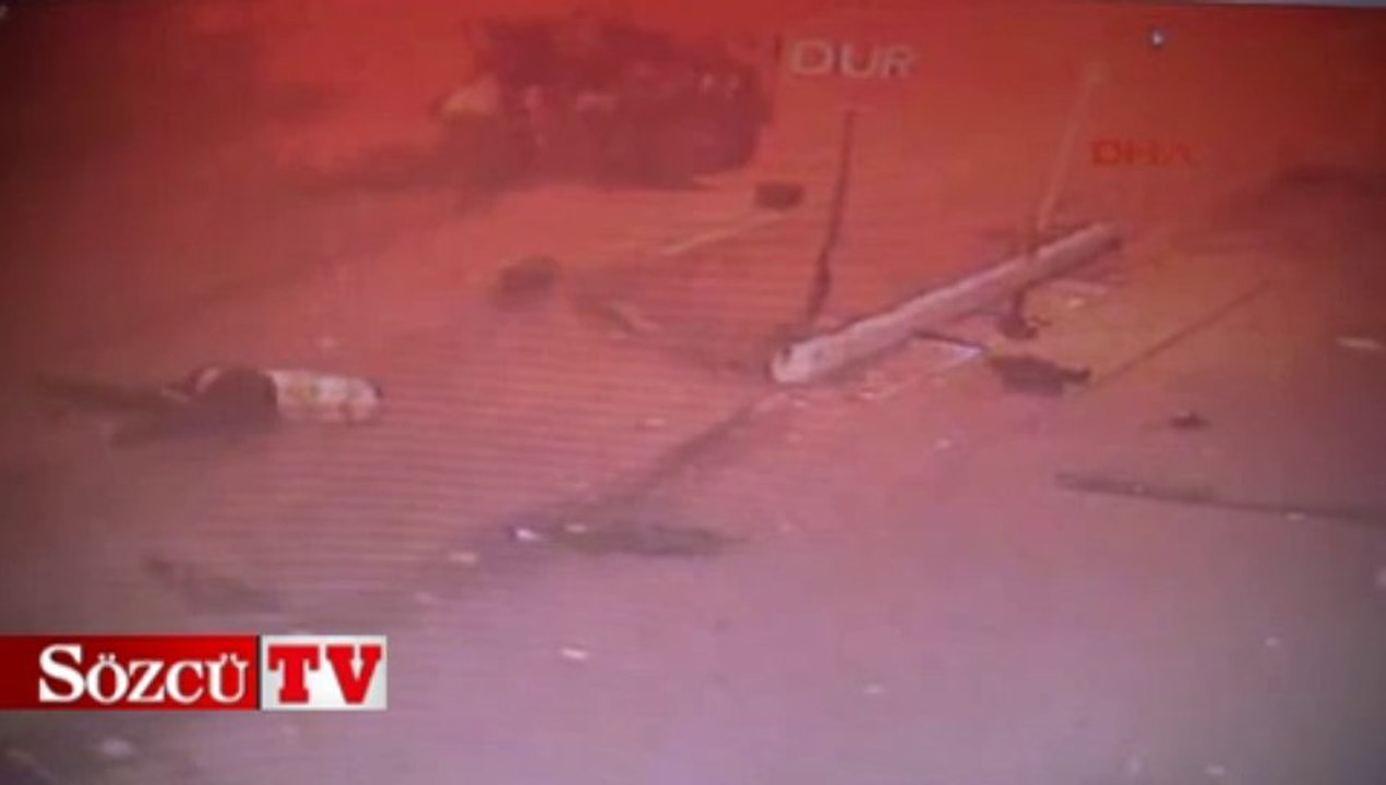 Kaza anı saniye saniye görüntülendi