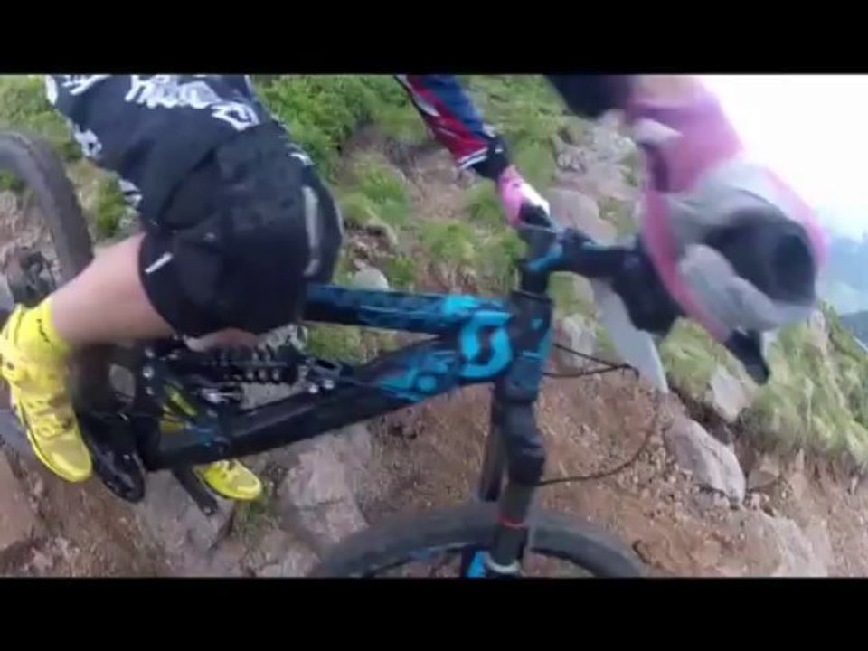 L'accident  de VTT de descente