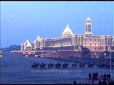 Mounted bands at Beating Retreat ceremony
