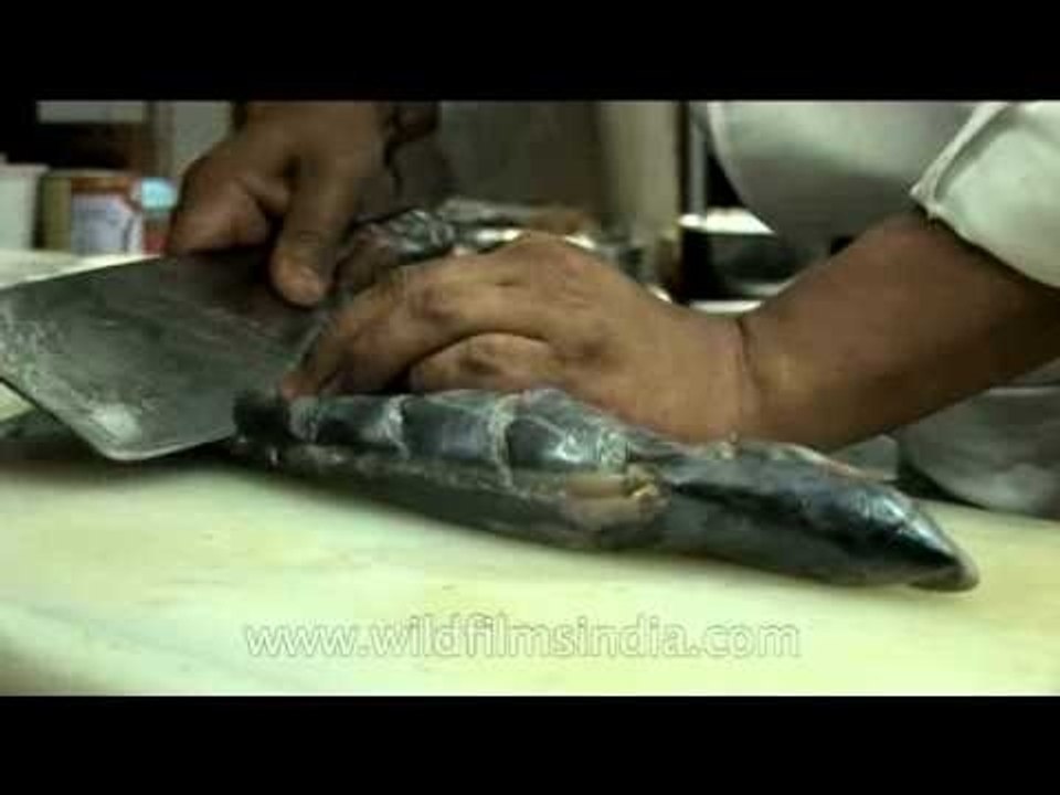 Preparing fish curry