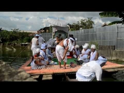 Priest performing rituals at Heikru Hidongba festival