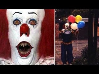 Creepy clown stalks quiet UK town