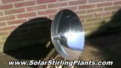 BANNED - Off The Grid Solar Stirling Energy Generator - Solar Stirling Plant