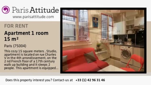 Studio Apartment for rent - Place des Vosges, Paris - Ref. 8290