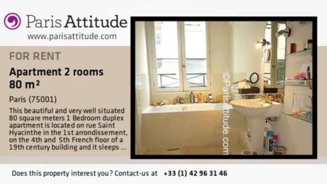 1 Bedroom Duplex for rent - Place Vendôme, Paris - Ref. 5101