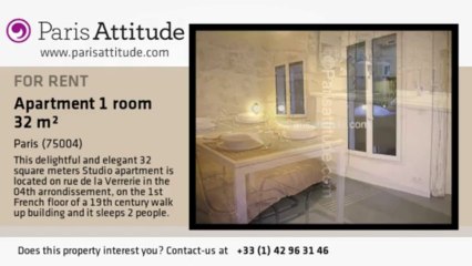 Studio Apartment for rent - Hôtel de Ville, Paris - Ref. 4277