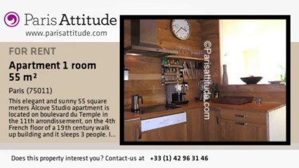 Alcove Studio Apartment for rent - République, Paris - Ref. 2149
