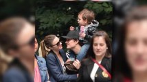 Orlando Bloom Kisses Miranda Kerr on a Family Day Out