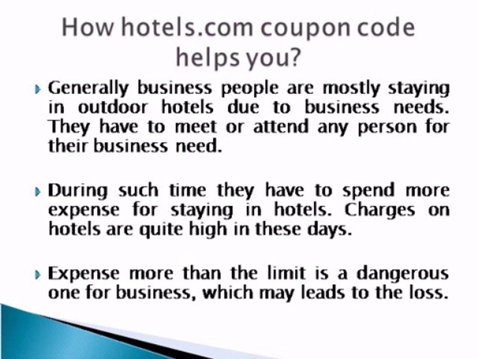 hotels.com coupon code