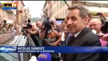 Conférence et bain de foule pour Nicolas Sarkozy sur la côte d'Azur - 27/09