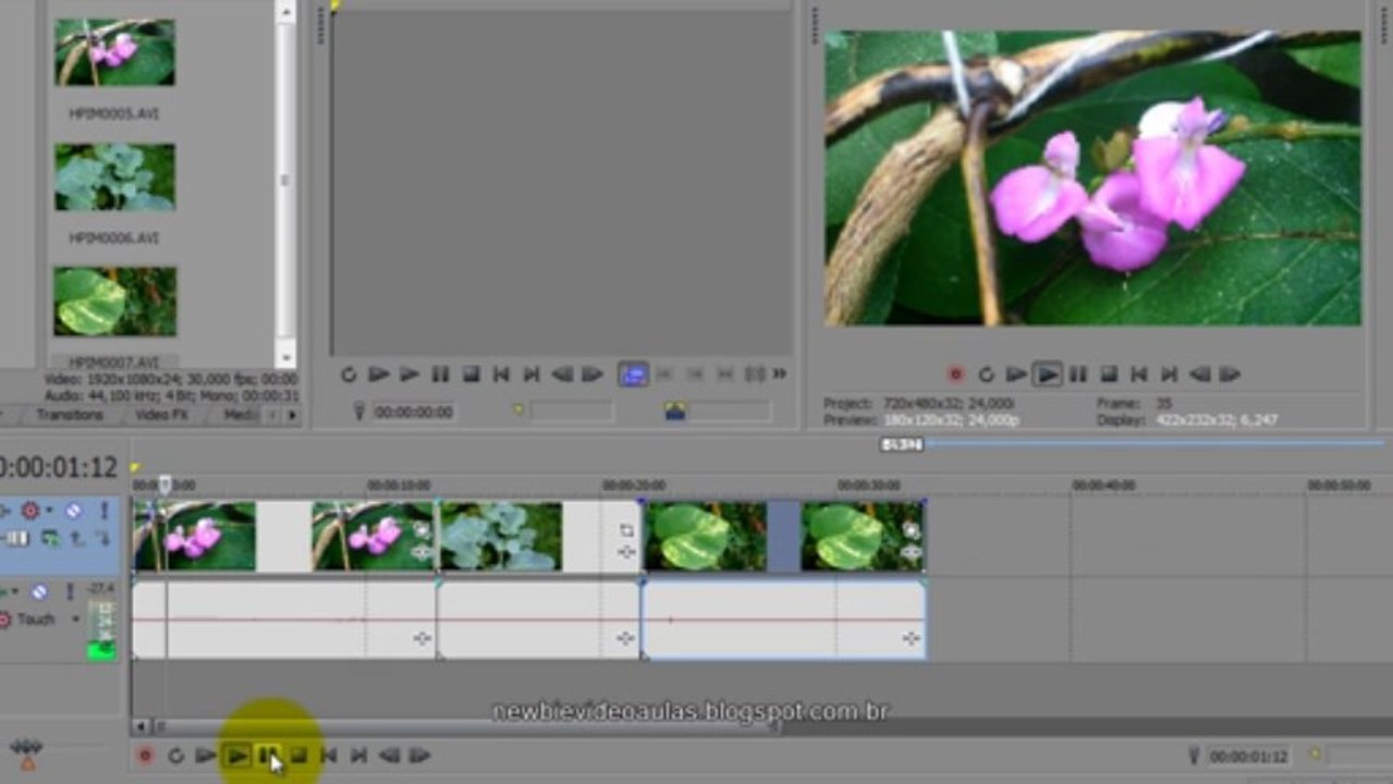 Vegas Básico - Aula 2 - Fazendo Cortes e Aplicando Fade in out