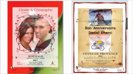 Bouteilles personnalisées par www.mabouteille.fr