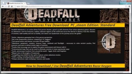 Download Deadfall Adventures PC For Free