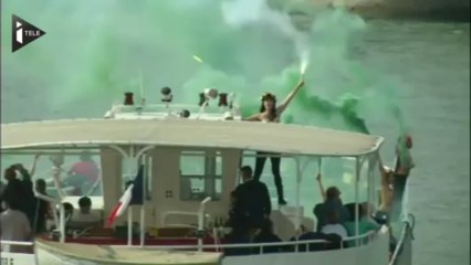 Femen : Seine de nu en soutien à Greenpeace