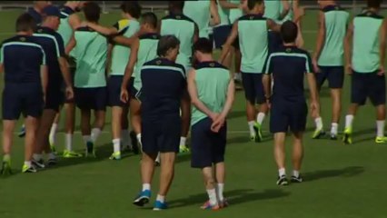 FC Barcelona make final preparations for upcoming league match against Almeria