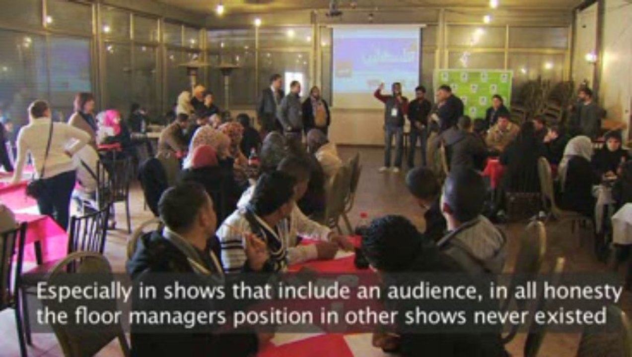 Floor manager at "Free Speech" Show