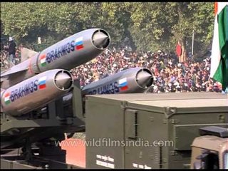 "BRAHMOS" the supersonic cruise missiles displayed at Republic Day