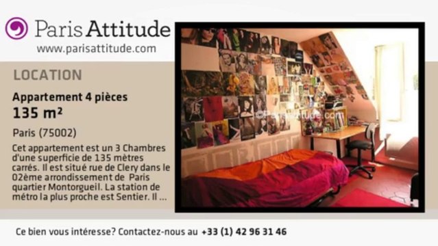 Appartement 3 Chambres à louer - Montorgueil, Paris - Ref. 1480