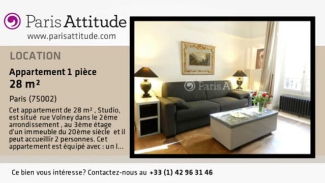 Appartement Studio à louer - Opéra, Paris - Ref. 8293