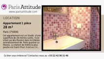 Appartement Studio à louer - St Paul, Paris - Ref. 3924